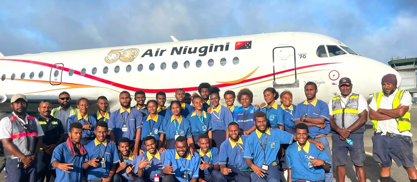 Students in Kokopo inspired by hands-on aviation engineering experience with Air Niugini