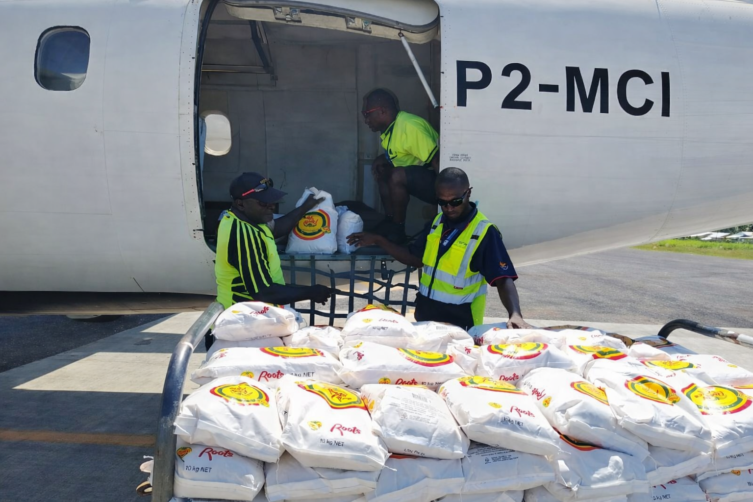 PNG Air and Lloyd’s Metal & Energy deliver emergency food aid relief flights to cyclone-affected communities in Buka bring vital supplies – and renewed hope