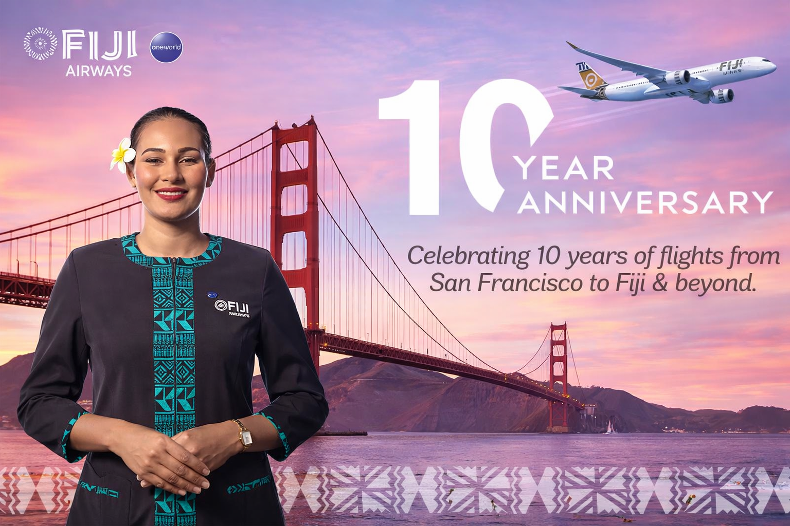 Fiji Airways celebrates 10 years of flying to San Francisco Fiji Airways celebrates 10 years of flying to San Francisco
